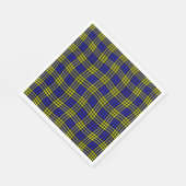 Blue Yellow Plaid Checker Seamless Pattern スタンダードランチョンナプキン (角)