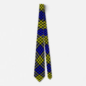 Blue Yellow Plaid Checker Seamless Pattern ネクタイ (正面)