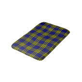 Blue Yellow Plaid Checker Seamless Pattern バスマット (アングル)