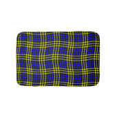 Blue Yellow Plaid Checker Seamless Pattern バスマット (正面)