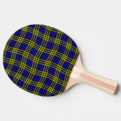 Blue Yellow Plaid Checker Seamless Pattern 卓球ラケット (横)
