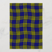 Blue Yellow Plaid Checker Seamless Pattern 招待状 (正面)