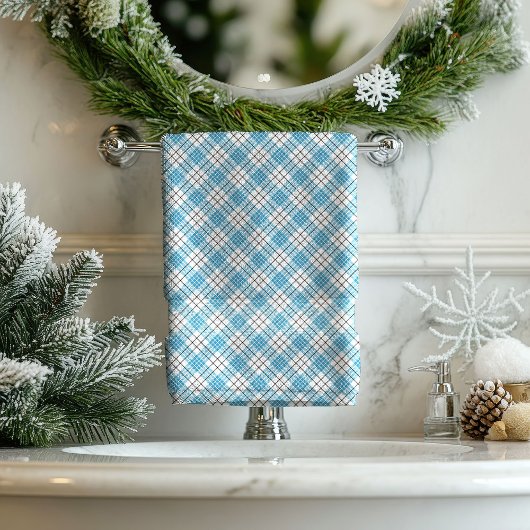 Blue Yellow Plaid Towel Classic Gift for the Man バスタオルセット