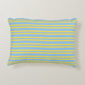 Blue Yellow Stripes Seamless Pattern アクセントクッション (裏面)