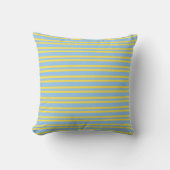 Blue Yellow Stripes Seamless Pattern クッション (正面)