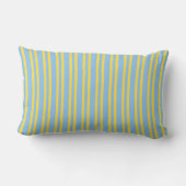 Blue Yellow Stripes Seamless Pattern ランバークッション (裏面)