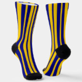 Blue Yellow Stylish Stripes Pattern Design  ソックス