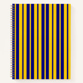 Blue Yellow Stylish Stripes Pattern Design  ノートブック (正面)