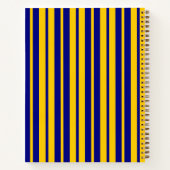 Blue Yellow Stylish Stripes Pattern Design  ノートブック (裏面)