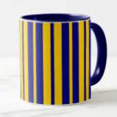 Blue Yellow Stylish Stripes Pattern Design  マグカップ