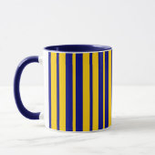 Blue Yellow Stylish Stripes Pattern Design  マグカップ (左)
