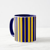 Blue Yellow Stylish Stripes Pattern Design  マグカップ (正面左)