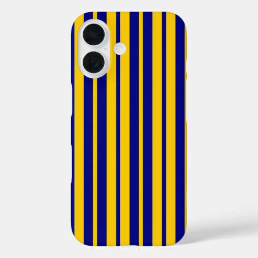 Blue Yellow Stylish Stripes Pattern Design  Case-Mate iPhoneケース (裏面)