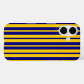 Blue Yellow Stylish Stripes Pattern Design  Case-Mate iPhoneケース (裏面 (横))