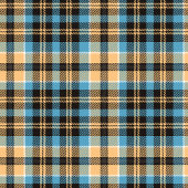 Blue & Yellow Tartan Shower Curtain Man Gift Pick シャワーカーテン