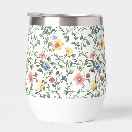 Blue Yellow Watercolor Wildflower  (右面)