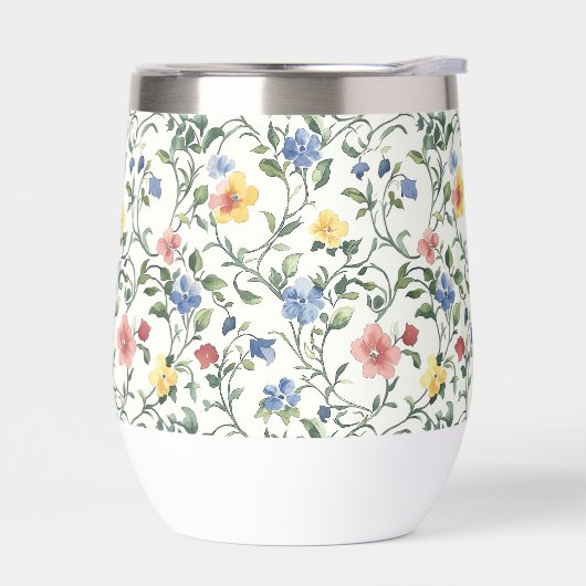 Blue Yellow Watercolor Wildflower  (左面)