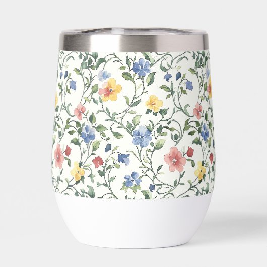 Blue Yellow Watercolor Wildflower  (背面)