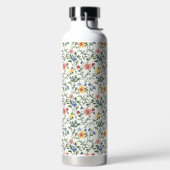 Blue Yellow Watercolor Wildflower ウォーターボトル (左面)
