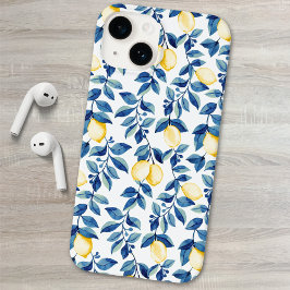 Blue Yellow Wildflower Lemon Case-Mate iPhone 14ケース