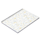 Blue Yellow Wildflower Pattern ノートブック (左側)