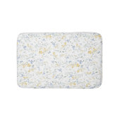 Blue Yellow Wildflower Pattern バスマット (正面)