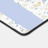 Blue Yellow Wildflower Pattern Custom Name デスクマット (コーナー)