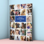 Blue Your Photos Insta Collage 2024 プランナー手帳<br><div class="desc">フォトインスタコラージブループランナー22枚の家族や友人の写真と名前と年。</div>