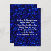 Blue Zebra 3.5インチx 5インチフラットノートカード ノートカード (正面/裏面)