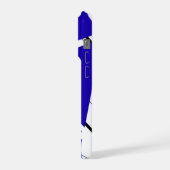 Blue Zig Zag Pattern iPhone Case iPhoneケース (左側面)