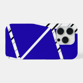 Blue Zig Zag Pattern iPhone Case iPhoneケース (裏面横)