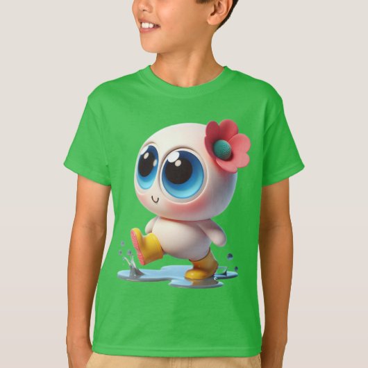 Blueaisik Splashing in Puddles Tシャツ (正面)