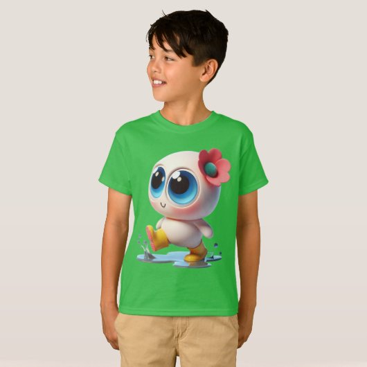 Blueaisik Splashing in Puddles Tシャツ (正面フル)