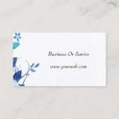 Blueattitudeかわいく芸術的なModerの水彩画の花柄 名刺 (裏面)