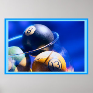 Blueballのビリヤードの芸術 ポスター
