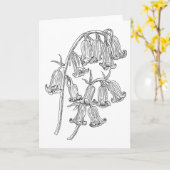 Bluebellによっては色がそれあなた自身ブランクの挨拶開花します カード (黄色い花)