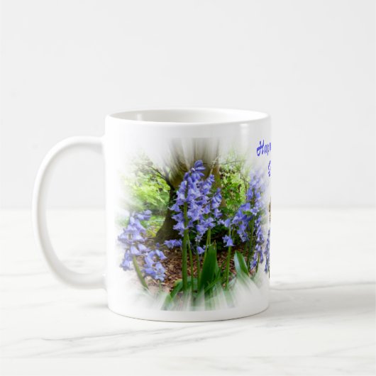 BLUEBELLの木製の~のマグ# 2 コーヒーマグカップ (左)