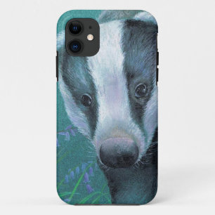 bluebellの木製のiphone 5の場合のファインアートのアナグマ iPhone 11 ケース