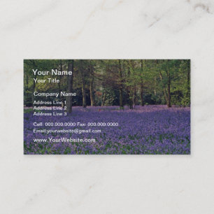 Bluebellの森、イギリスの花 名刺