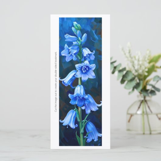 Bluebellの花の色彩の鮮やかしおりを作成する (スタンド正面)