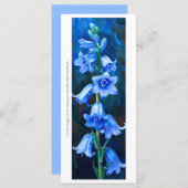 Bluebellの花の色彩の鮮やかしおりを作成する (正面/裏面)