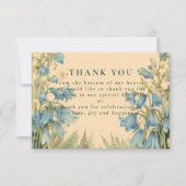 Bluebell Art Nouveau Wedding サンキューカード (正面)