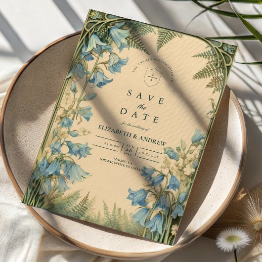 Bluebell Art Nouveau Wedding セーブザデート