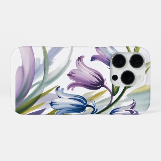 Bluebell Breeze Watercolor iPhoneケース (裏面横)