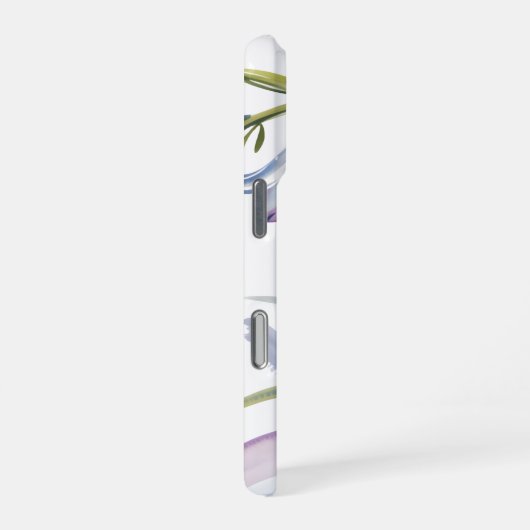 Bluebell Breeze Watercolor iPhoneケース (右側面)