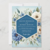 Bluebell Ivory Romantic Wedding 招待状 (正面)