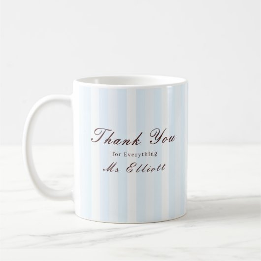 Bluebell - Personalised Thank You Teacher Mug コーヒーマグカップ (左)