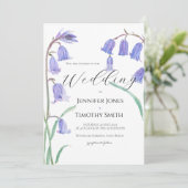 bluebell watercolor wedding invitation  招待状 (スタンド正面)