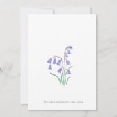 bluebell watercolor wedding invitation  招待状 (裏面)