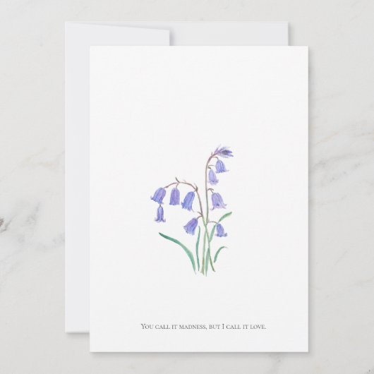 bluebell watercolor wedding invitation  招待状 (裏面)
